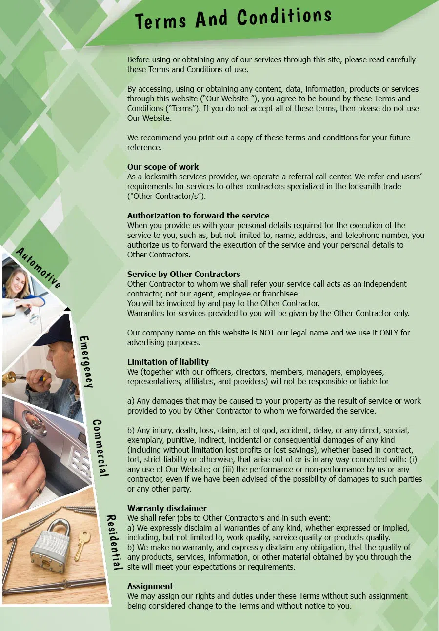 Aqua Locksmith Store Richmond, VA 804-596-3264 - TermsAndConditions-2